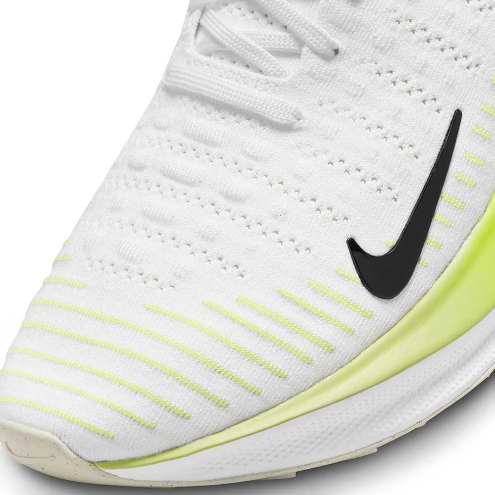 Men's Nike React Infinity Run Flyknit 4 Running Shoe- White/Light Lemon Twist/Volt/Black- Regular (B) 9 Men's Nike React Infinity Run Flyknit 4 Running Shoe- White/Light Lemon Twist/Volt/Black- Regular (B) - Image 7