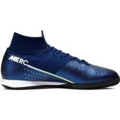 Nike Unisex Superfly 7 Elite MDS IC Soccer Cleat - Blue Void/White/Black/Metallic Silver -Shoe Sale Shop BQ5470 401 PHSRH001