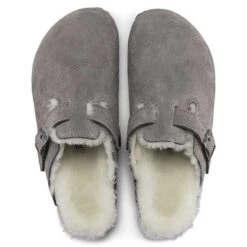Birkenstock Boston Shearling - Stone - Regular/Wide -Shoe Sale Shop BostonShearling Stone 3