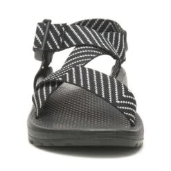 Chaco Women's Mega Z Cloud Sandal- Vibin Black/White - Regular (B) -Shoe Sale Shop CHAW JCH109492 032222 S23 090 1