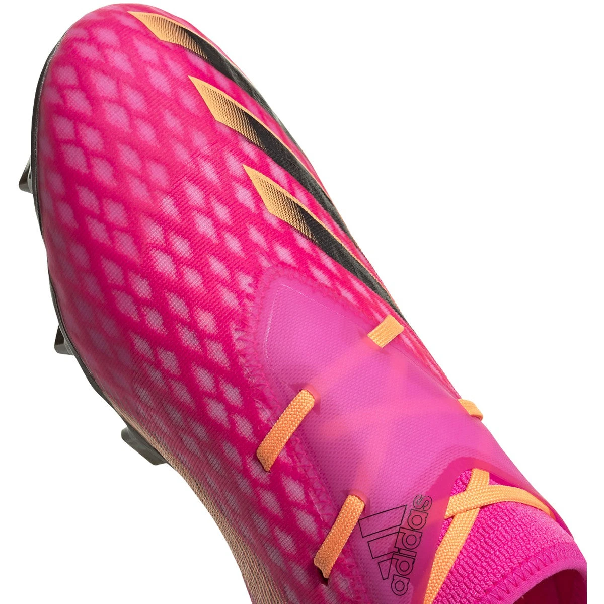 ADIDAS Unisex X Ghosted .2 FG Soccer Shoes - Shock Pink/Core Black/Screaming Orange 6 ADIDAS Unisex X Ghosted .2 FG Soccer Shoes - Shock Pink/Core Black/Screaming Orange - Image 4