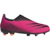 ADIDAS JR X Ghosted .3 Laceless FG Soccer Shoe - Shock Pink/Core Black/Screaming Orange -Shoe Sale Shop FY7281