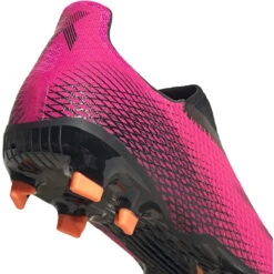 ADIDAS JR X Ghosted .3 Laceless FG Soccer Shoe - Shock Pink/Core Black/Screaming Orange -Shoe Sale Shop FY7281 04