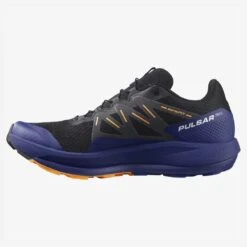 Salomon Men's Pulsar Trail Shoe - Black/Clematis Blue/Blazing Orange- Regular (D) -Shoe Sale Shop L41603200 de44a807ae7e456be51116f7aca92a13
