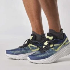 Salomon Men's Aero Blaze Running Shoe- Blue Ashes/Sunny Lime/Dark Sapphire- Regular (D) -Shoe Sale Shop L47049200 7481c5f43c36e4a91ce83cf343a3c47e