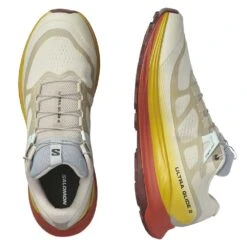 Salomon Men's Ultra Glide 2 Trail Running Shoe - Rainy Day/Freesia/Hot Sauce - Regular (D) -Shoe Sale Shop L47212200 10 GHO ULTRA GLIDE 2Rainy Day Freesia Hot Sauce