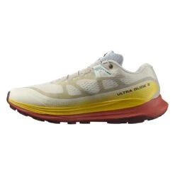 Salomon Men's Ultra Glide 2 Trail Running Shoe - Rainy Day/Freesia/Hot Sauce - Regular (D) -Shoe Sale Shop L47212200 1 GHO ULTRA GLIDE 2Rainy Day Freesia Hot Sauce
