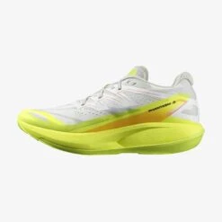 Salomon Men's Phantasm 2 Running Shoe - White/Safety Yellow/Metal - Regular (D) -Shoe Sale Shop L47383000 b7335ab070b16f871b53643e4981b3bc