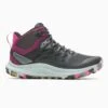 Merrell Women's Antora 3 Mid Waterproof Boot - Black/Fuchsia - Regular (B) -Shoe Sale Shop MRLW J067582 020722 S23 000