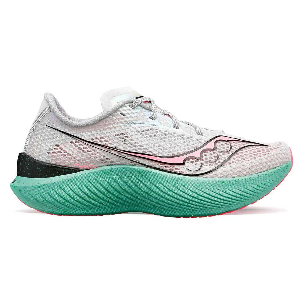 Saucony Women's Endorphin Pro 3 Running Shoe - Fog/ViZiPink - Regular (B) 3 Saucony Women's Endorphin Pro 3 Running Shoe - Fog/ViZiPink - Regular (B)