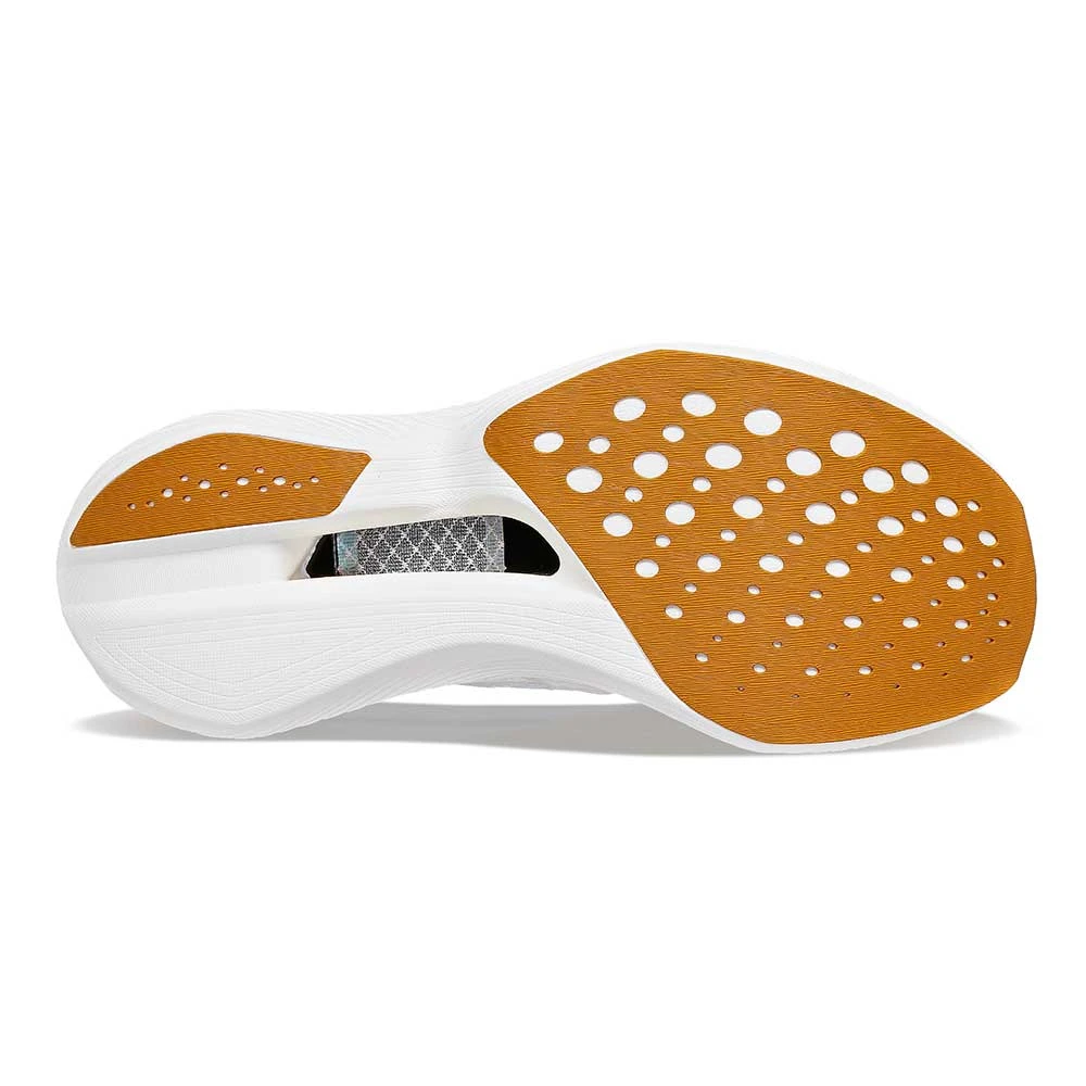 Saucony Women's Endorphin Elite Running Shoe- White/Gold- Regular (B) 7 Saucony Women's Endorphin Elite Running Shoe- White/Gold- Regular (B) - Image 5