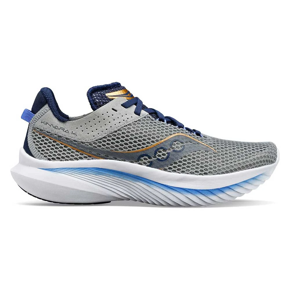 Saucony Women's Kinvara 14 Running Shoe- Fossil/Pool- Regular (B) 3 Saucony Women's Kinvara 14 Running Shoe- Fossil/Pool- Regular (B)