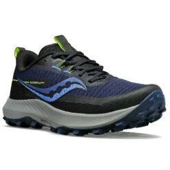 Saucony Women's Peregrine 13 Trail Running Shoe - Night/Fossil - Regular (B) -Shoe Sale Shop S10838 15 5