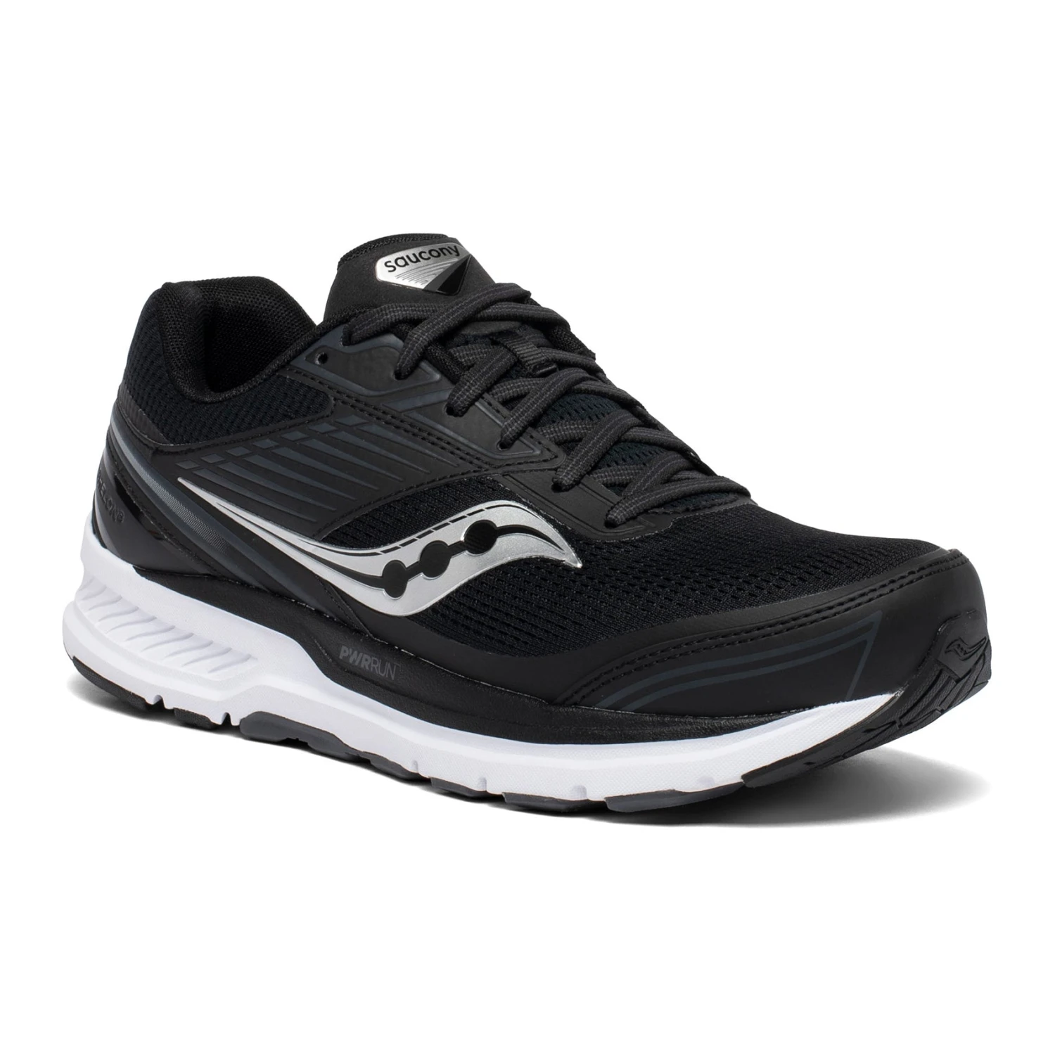 Saucony Men's Echelon 8 Running Shoe - Black/White - Regular (D) 6 Saucony Men's Echelon 8 Running Shoe - Black/White - Regular (D) - Image 4