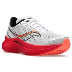 Saucony Men's Endorphin Speed 3 Running Shoe- White/Black/Vizi- Regular (D) -Shoe Sale Shop S20756 85 5