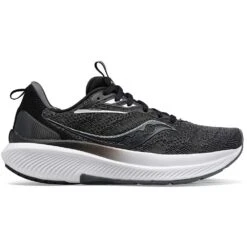 Saucony Women's Echelon 9 Running Shoe- Black/White- Regular (B)