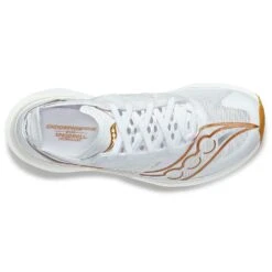 Saucony Men's Endorphin Elite Running Shoe - White/Gold- Regular (D) -Shoe Sale Shop S20768 13 3