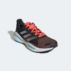 Men's Adidas Solar Glide 5 Running Shoe - Carbon/Silver Met/Turbo - Regular (D) -Shoe Sale Shop Solarglide 5 Shoes Grey H01162 04 standard