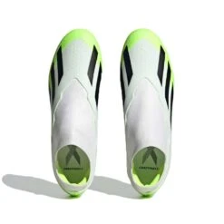 ADIDAS Unisex X Crazyfast .3 Laceless FG Soccer Cleat - Cloud White / Core Black / Lucid Lemon- Regular (D) -Shoe Sale Shop X CRAZYFAST.3 LL FG White HQ4515 02 standard