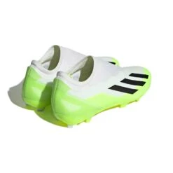 ADIDAS Unisex X Crazyfast .3 Laceless FG Soccer Cleat - Cloud White / Core Black / Lucid Lemon- Regular (D) -Shoe Sale Shop X CRAZYFAST.3 LL FG White HQ4515 05 standard