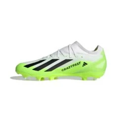 ADIDAS Unisex X Crazyfast .3 FG Cleats- Cloud White / Core Black / Lucid Lemon- Regular (D) -Shoe Sale Shop X Crazyfast.3 Firm Ground Cleats White HQ4534 06 standard