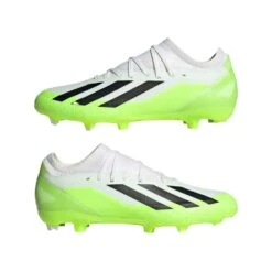 ADIDAS Unisex X Crazyfast .3 FG Cleats- Cloud White / Core Black / Lucid Lemon- Regular (D) -Shoe Sale Shop X Crazyfast.3 Firm Ground Cleats White HQ4534 09 standard