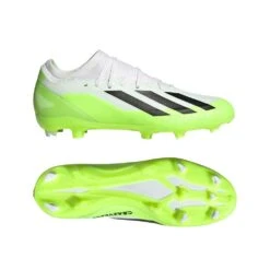 ADIDAS Unisex X Crazyfast .3 FG Cleats- Cloud White / Core Black / Lucid Lemon- Regular (D) -Shoe Sale Shop X Crazyfast.3 Firm Ground Cleats White HQ4534 22 model