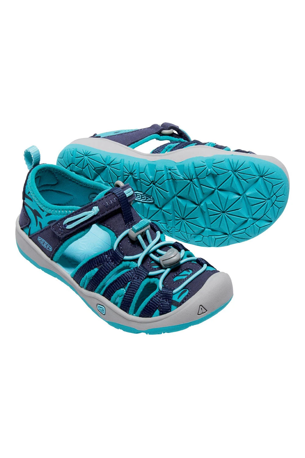 Keen Little Kids' Moxie Sandal - Dress Blues/Viridian 4 Keen Little Kids' Moxie Sandal - Dress Blues/Viridian - Image 2