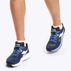 Diadora Men's Mythos Vortice 7 Running Shoe -Black Iris/White/Neon Yellow - Regular (D) -Shoe Sale Shop diadora 4