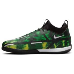 JR Nike Phantom GT2 DF SW IC Soccer Shoe - Black/Mtlc Platinum/Green Strike -Shoe Sale Shop dm0740 003 phslh001