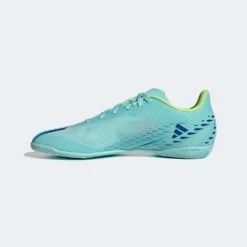Unisex Adidas X Speedportal .4 IC Soccer Shoe - Clear Aqua/Powder Blue/Solar Yellow- Regular (D) -Shoe Sale Shop gw8502 smc ecom