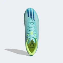 Unisex Adidas X Speedportal .4 IC Soccer Shoe - Clear Aqua/Powder Blue/Solar Yellow- Regular (D) -Shoe Sale Shop gw8502 tpp ecom