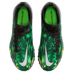 Nike JR Phantom GT2 DF SW TF Soccer Shoe - Black/Mtlc Platinum/Green Strike -Shoe Sale Shop nike phantom gt2 academy df tf sw jr dm0741 003 football shoes green multicolor green 1 790x790 1