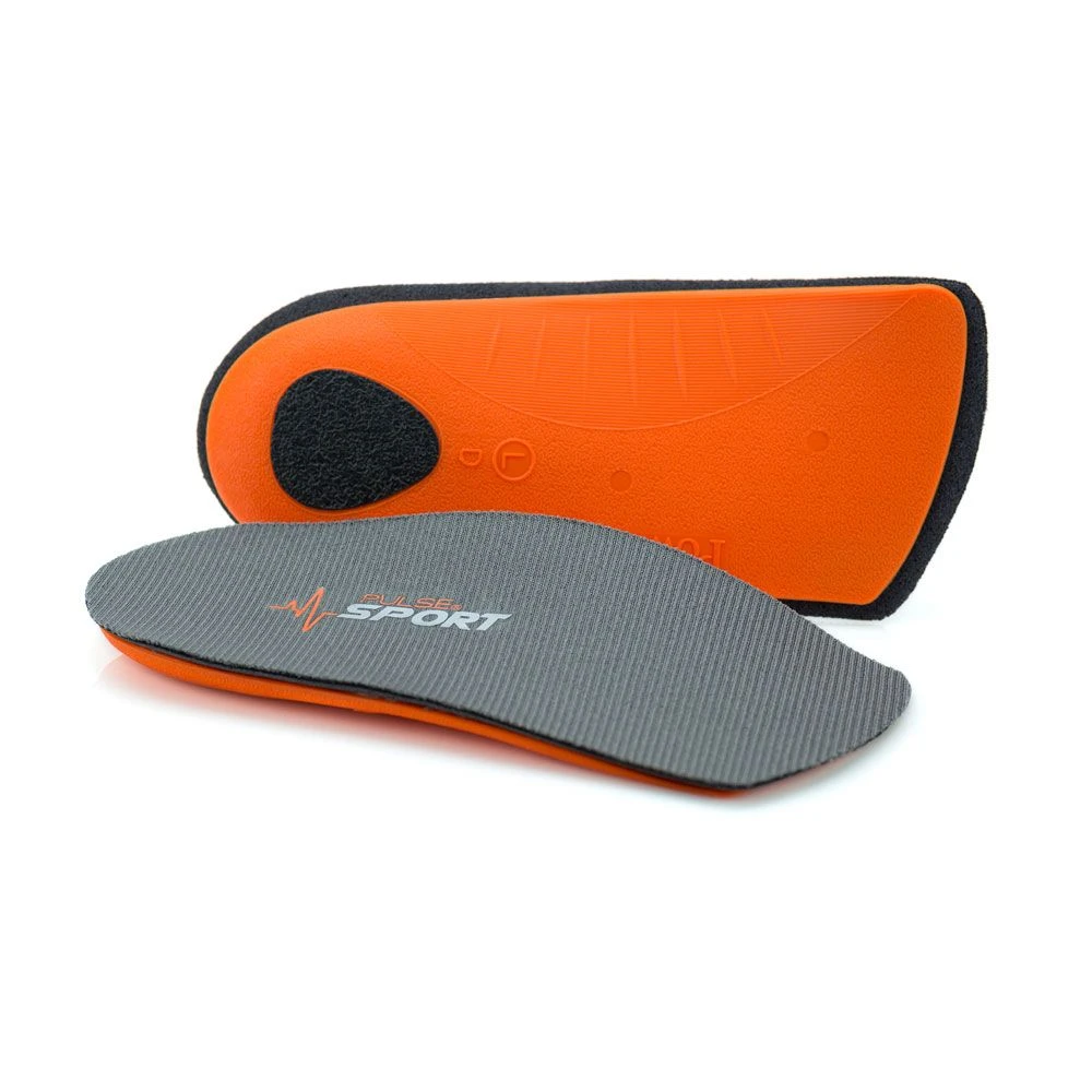 Pulse Sport 3/4 Orthotics Insole - Grey/Orange 3 Pulse Sport 3/4 Orthotics Insole - Grey/Orange